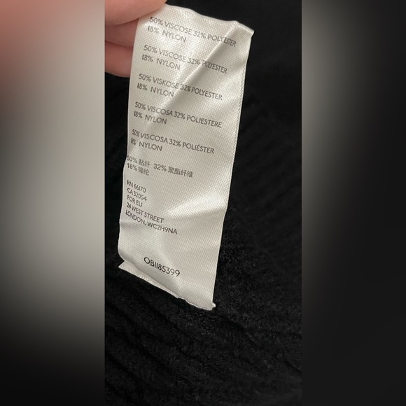 NWT Free People Emmaline Mini Sweater Dress Black Size XS - Picture 9 of 10